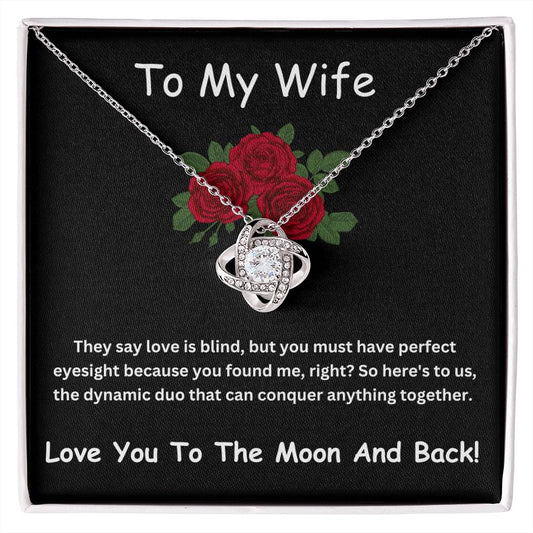 To Moon & Back Love Knot Necklace