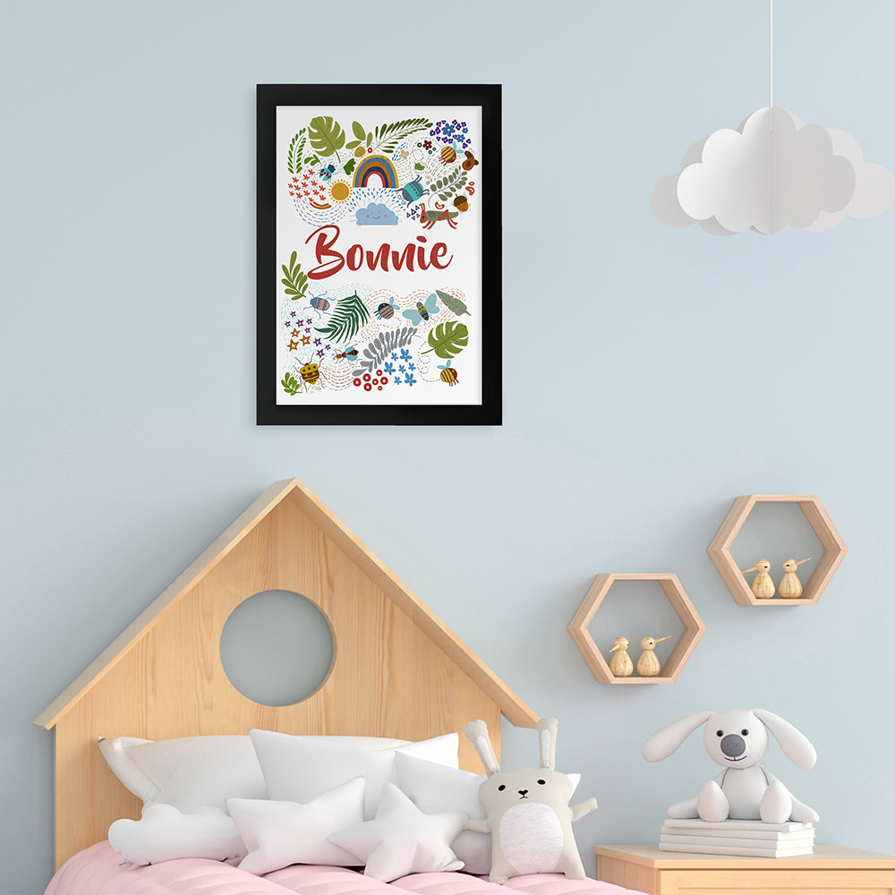 Personalized Wall Print - Personalized Nature-Inspired Children's Print 