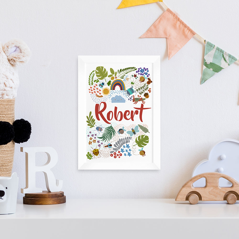 Personalized Wall Print - Personalized Nature-Inspired Children's Print 