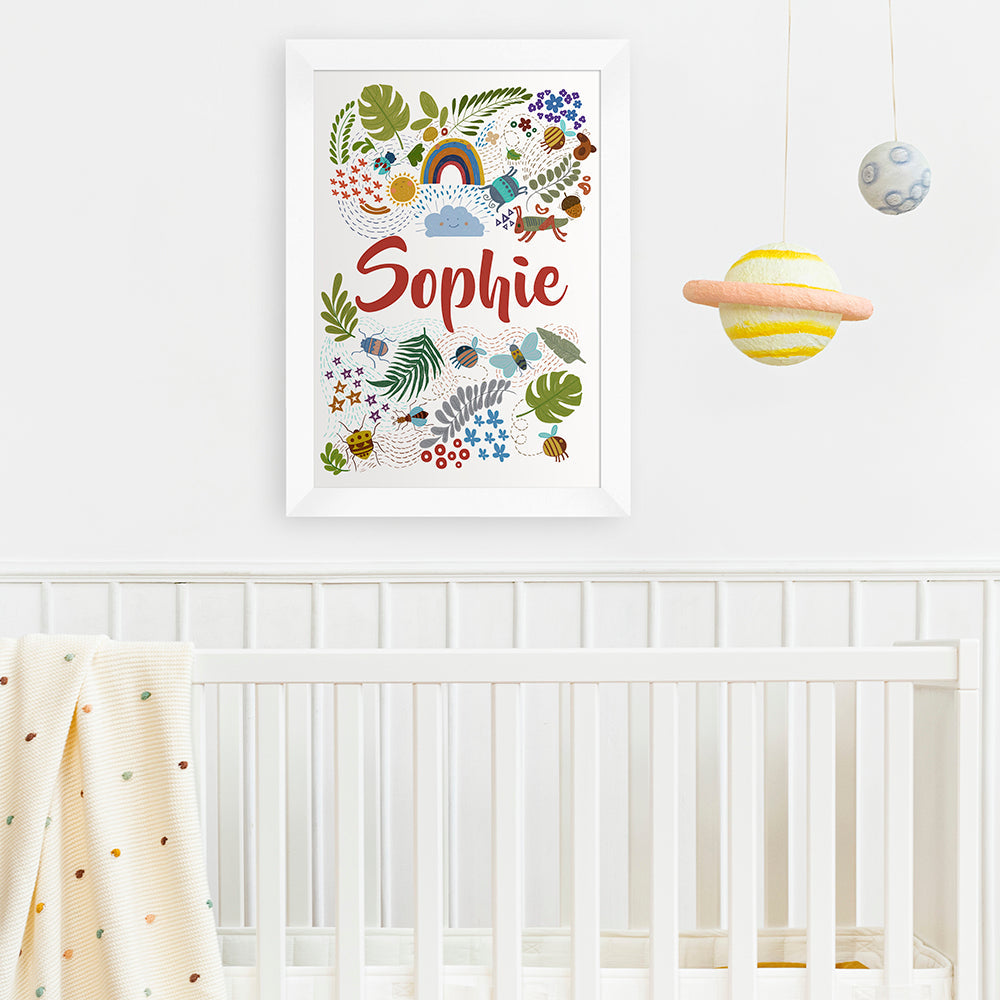 Personalized Wall Print - Personalized Nature-Inspired Children's Print 