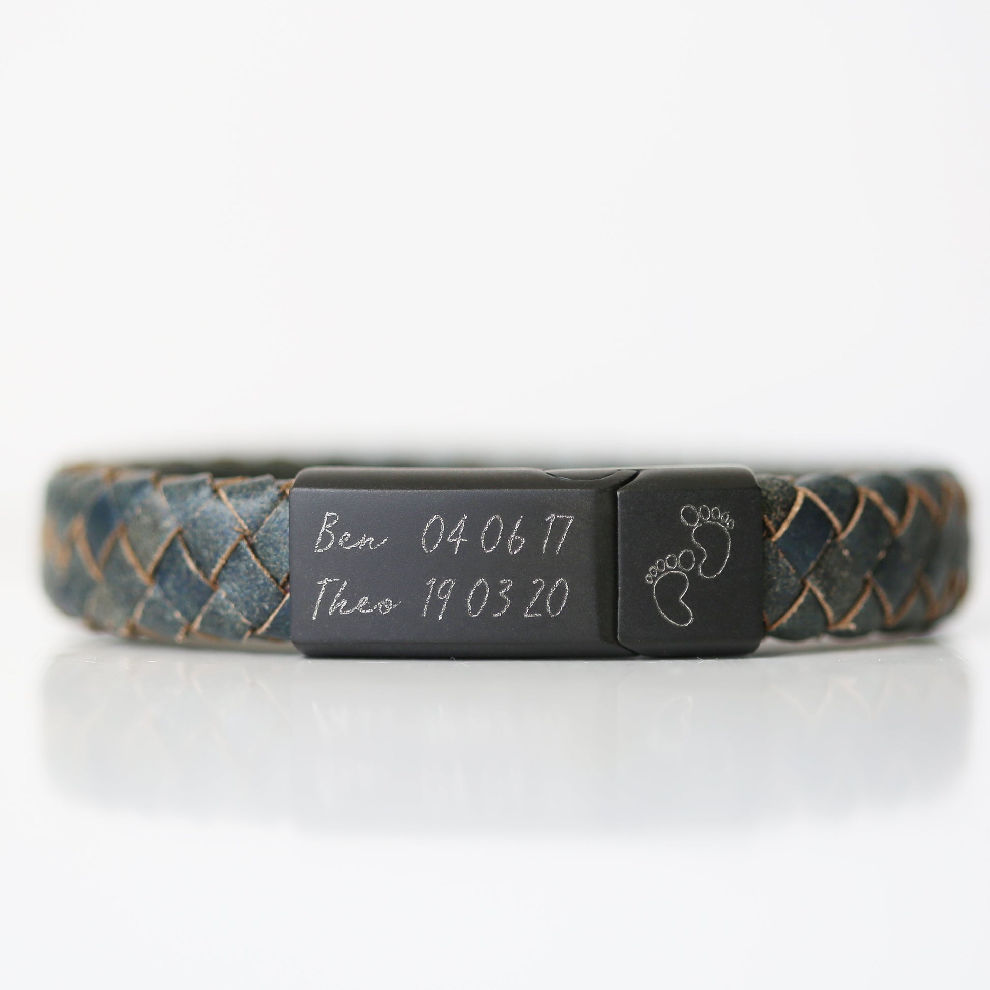 Personalized Men's Bracelets - Handwriting Engraved Antique Style Bracelet - Iron 