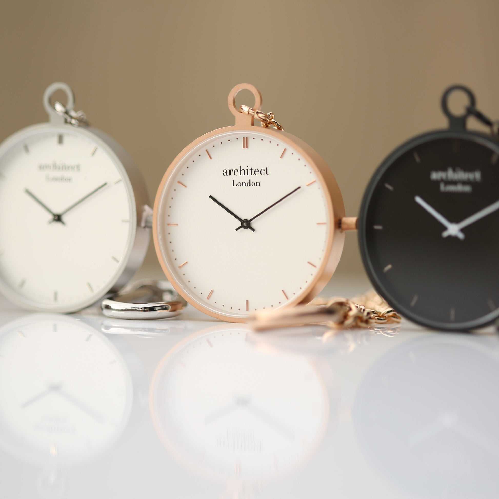 Personalized Pocket Watches - Modern Pocket Watch Silver - Modern Font Engraving 