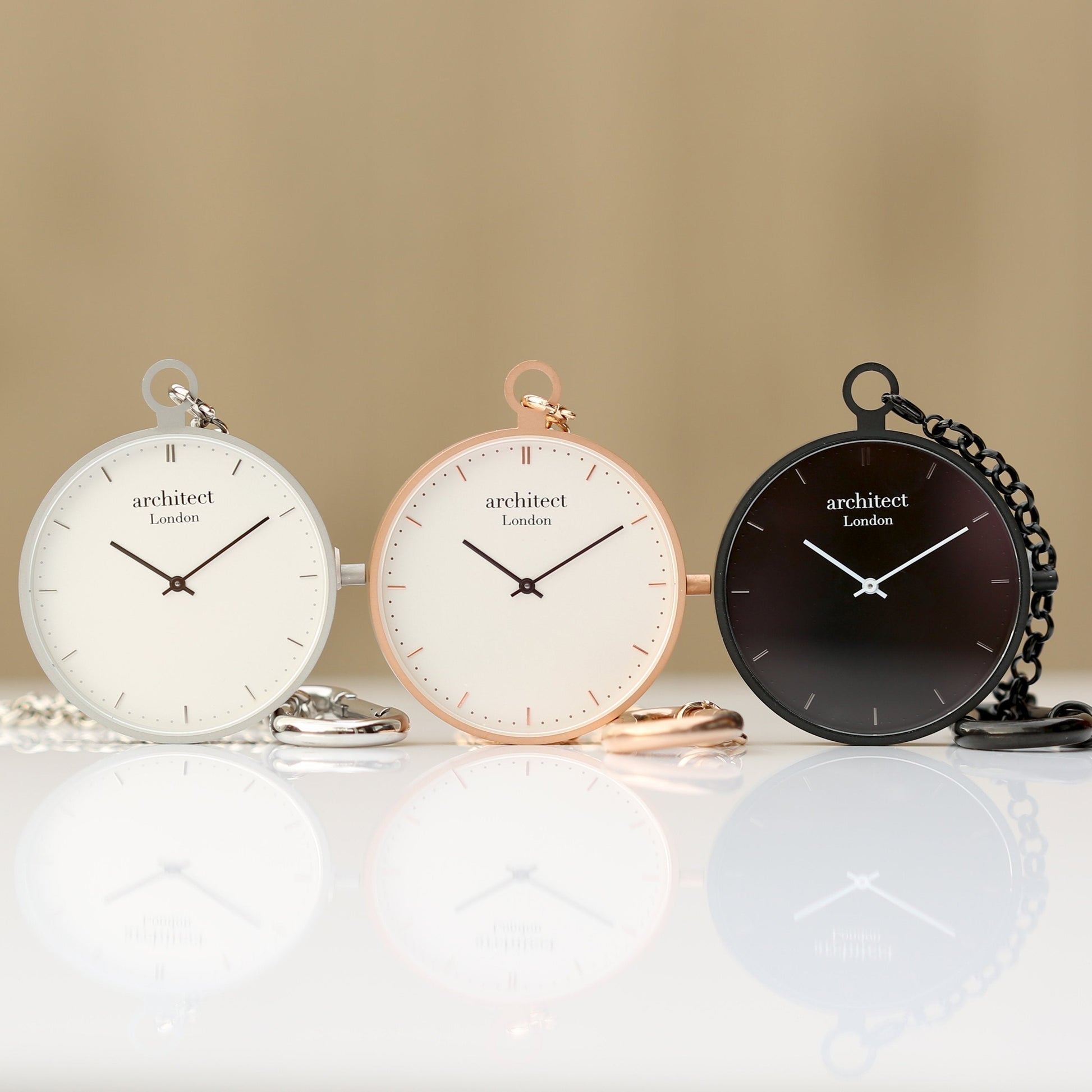 Personalized Pocket Watches - Modern Pocket Watch Silver - Modern Font Engraving 