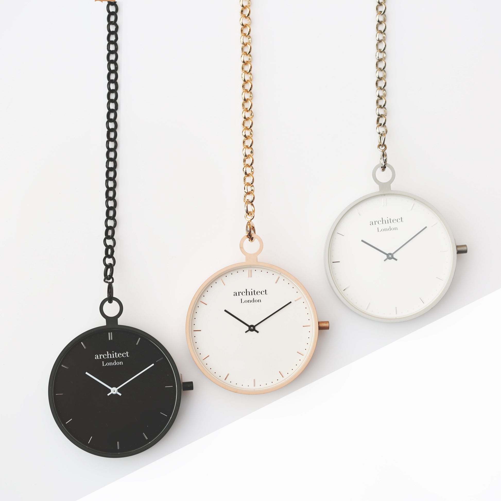 Personalized Pocket Watches - Modern Pocket Watch Rose Gold - Handwriting Engraving 