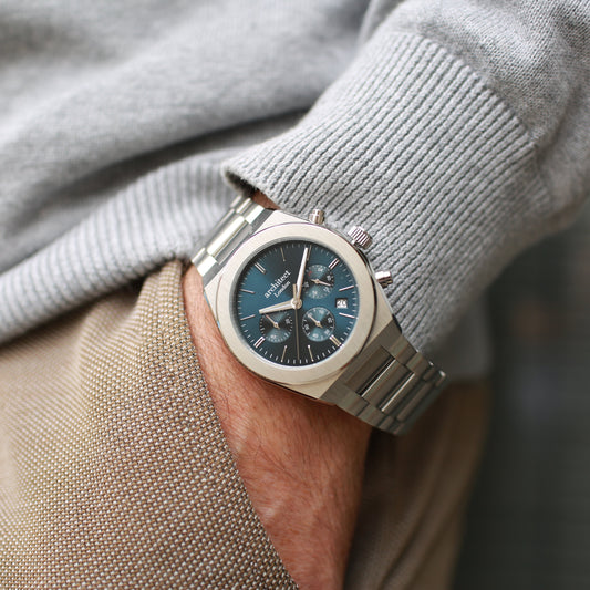 Architect Orbix Blue - Handwriting Engraved Watch for Him