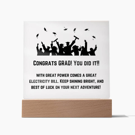 With Great Power...Graduation Plaque