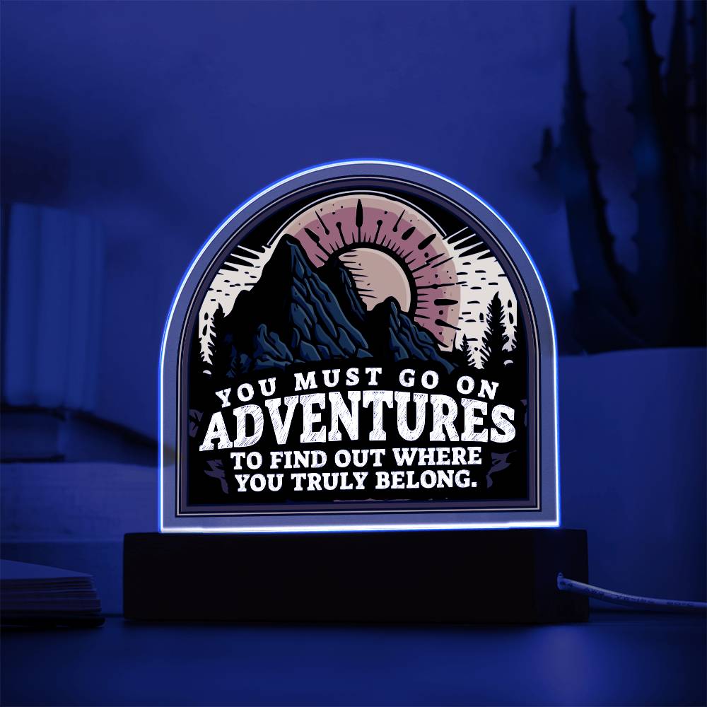 Personalized Acrylic Plaques - Adventures Dome Acrylic Plaque 