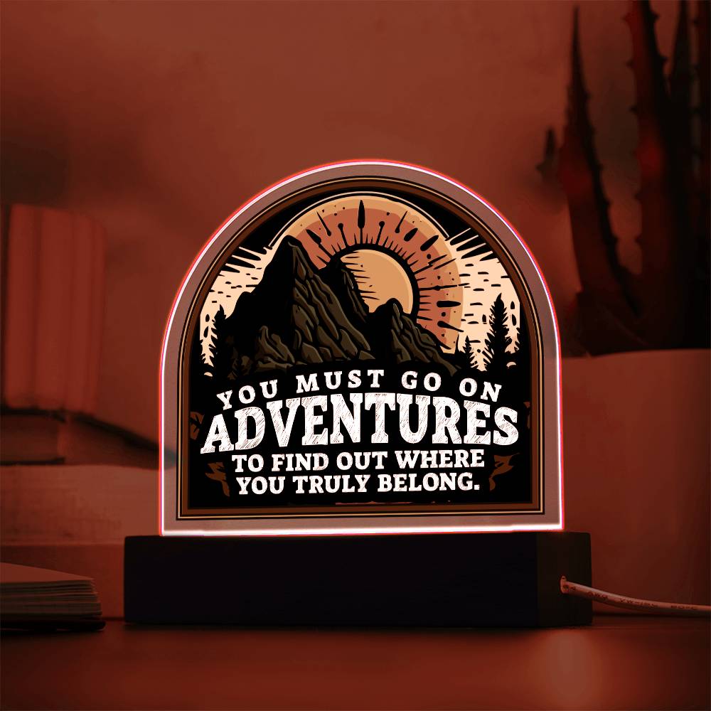 Personalized Acrylic Plaques - Adventures Dome Acrylic Plaque 