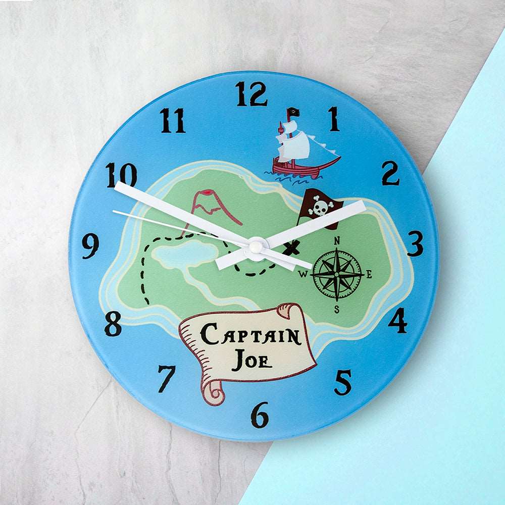 Personalized Clocks - Arrrr! Personalized Pirate Wall Clock 