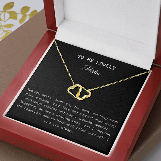 Personalized 10ct Gold Necklace - 2 Are Better Than 1
