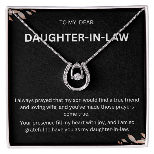 Lucky In Love Necklace + Daughter-In-Law Card
