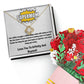 Personalized Necklaces + Message Cards - Love Knot Necklace + Super Mom  Card & Faux Flower Bouquet 