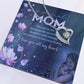 Personalized Necklaces + Message Cards - Special Mom Heart Necklace + Message Card 