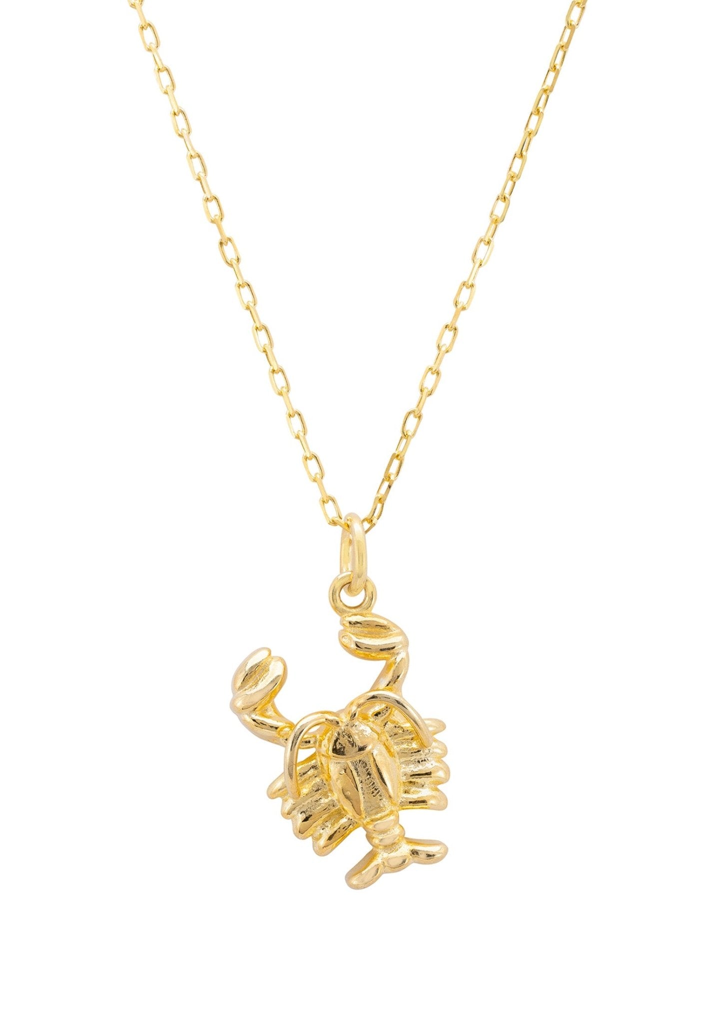 Personalized Necklaces - Zodiac Star Sign Necklace Gold Scorpio 