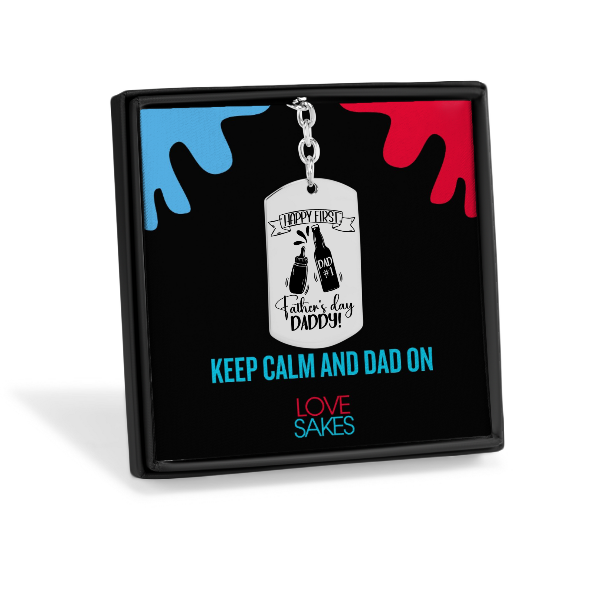 Personalized Keyrings - Personalized Happy 1st Father's Day Keychain 