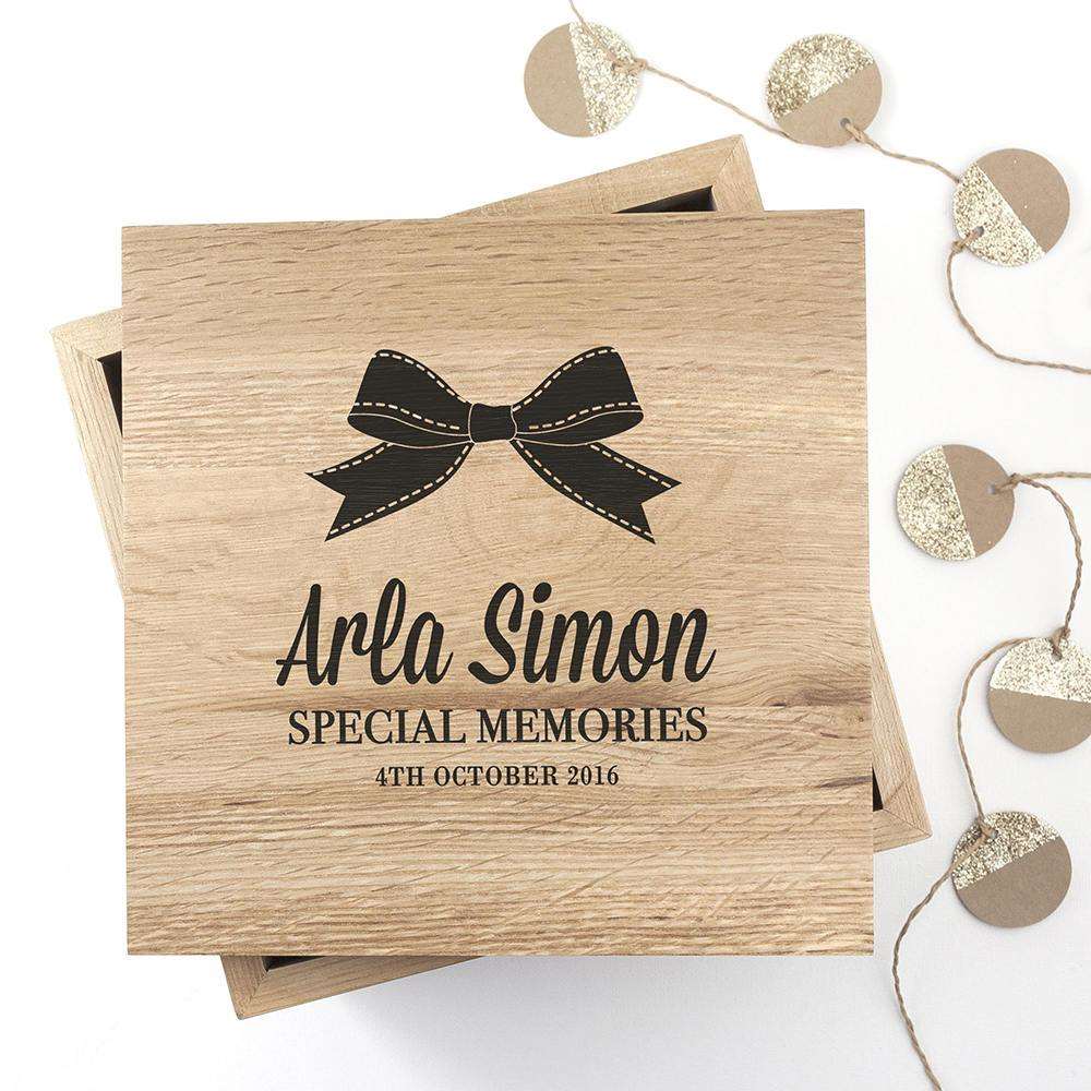 Personalized Keepsake Boxes - Baby's Special Memories Ribbon Design 