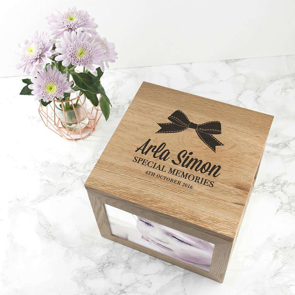 Personalized Keepsake Boxes - Baby's Special Memories Ribbon Design 