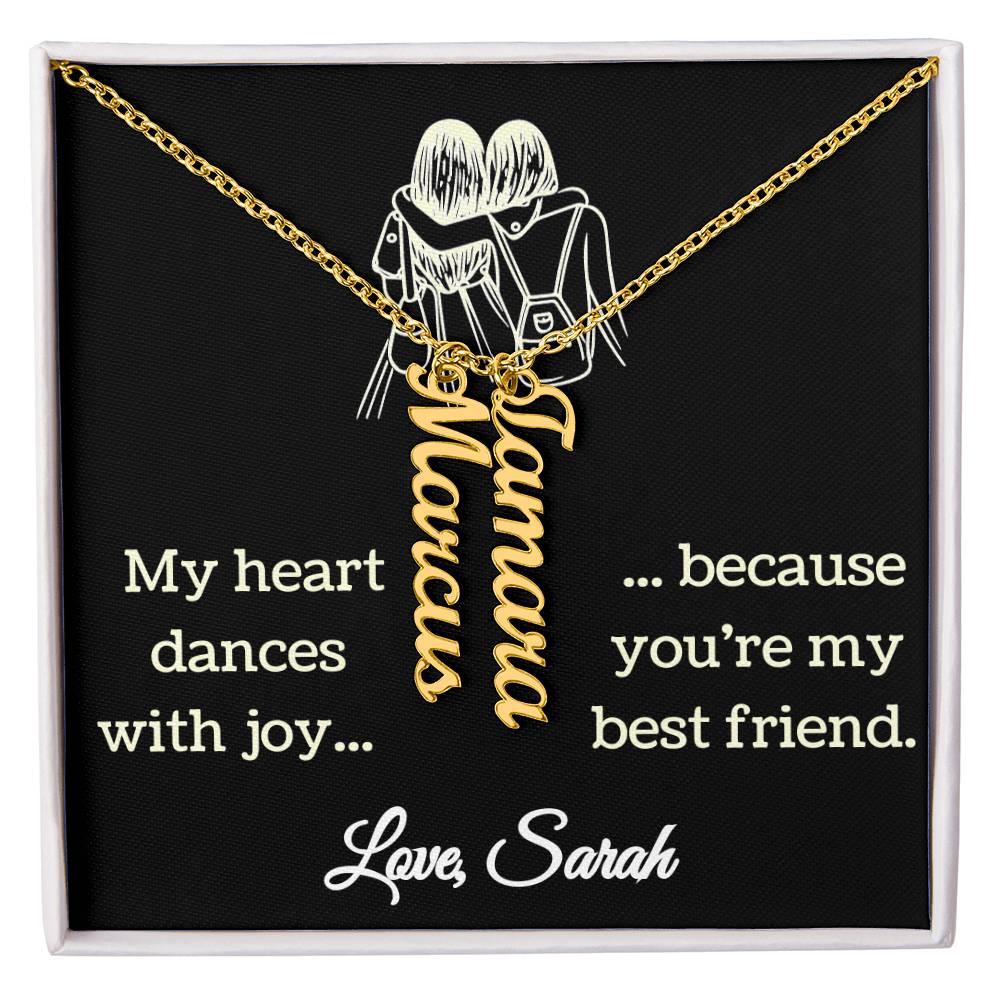 Personalized Necklaces + Message Cards - Best Friends Multi-Name Necklace 