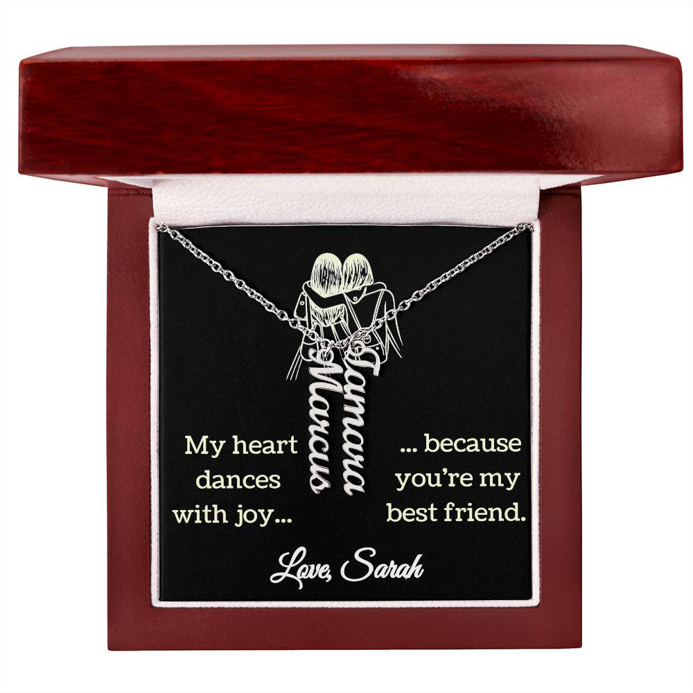 Personalized Necklaces + Message Cards - Best Friends Multi-Name Necklace 