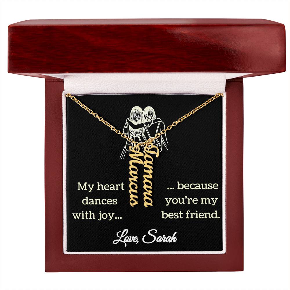 Personalized Necklaces + Message Cards - Best Friends Multi-Name Necklace 