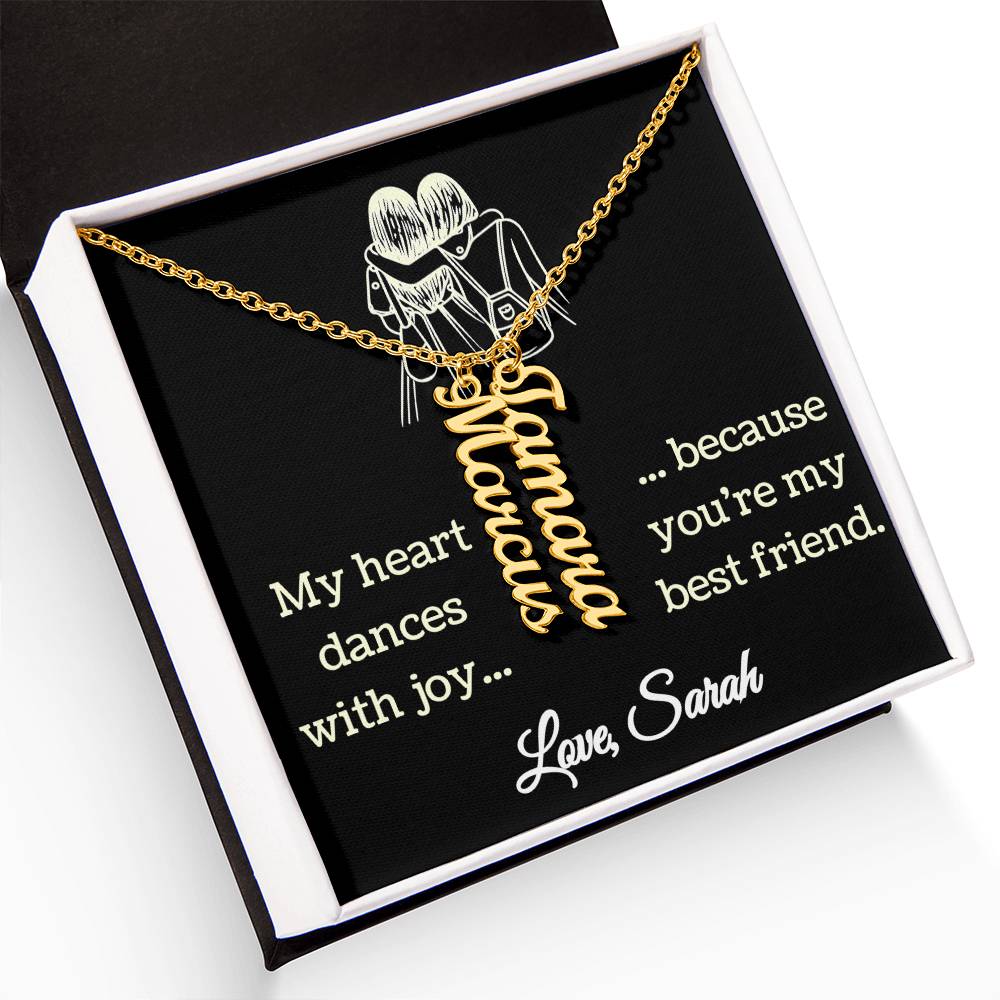 Personalized Necklaces + Message Cards - Best Friends Multi-Name Necklace 