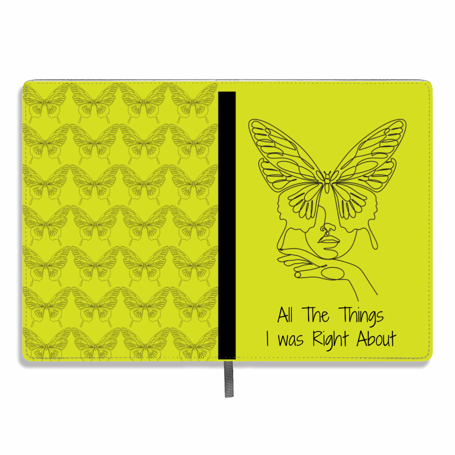 Personalized Notebook/Journals - Boho Butterfly Faux Leather Journal 
