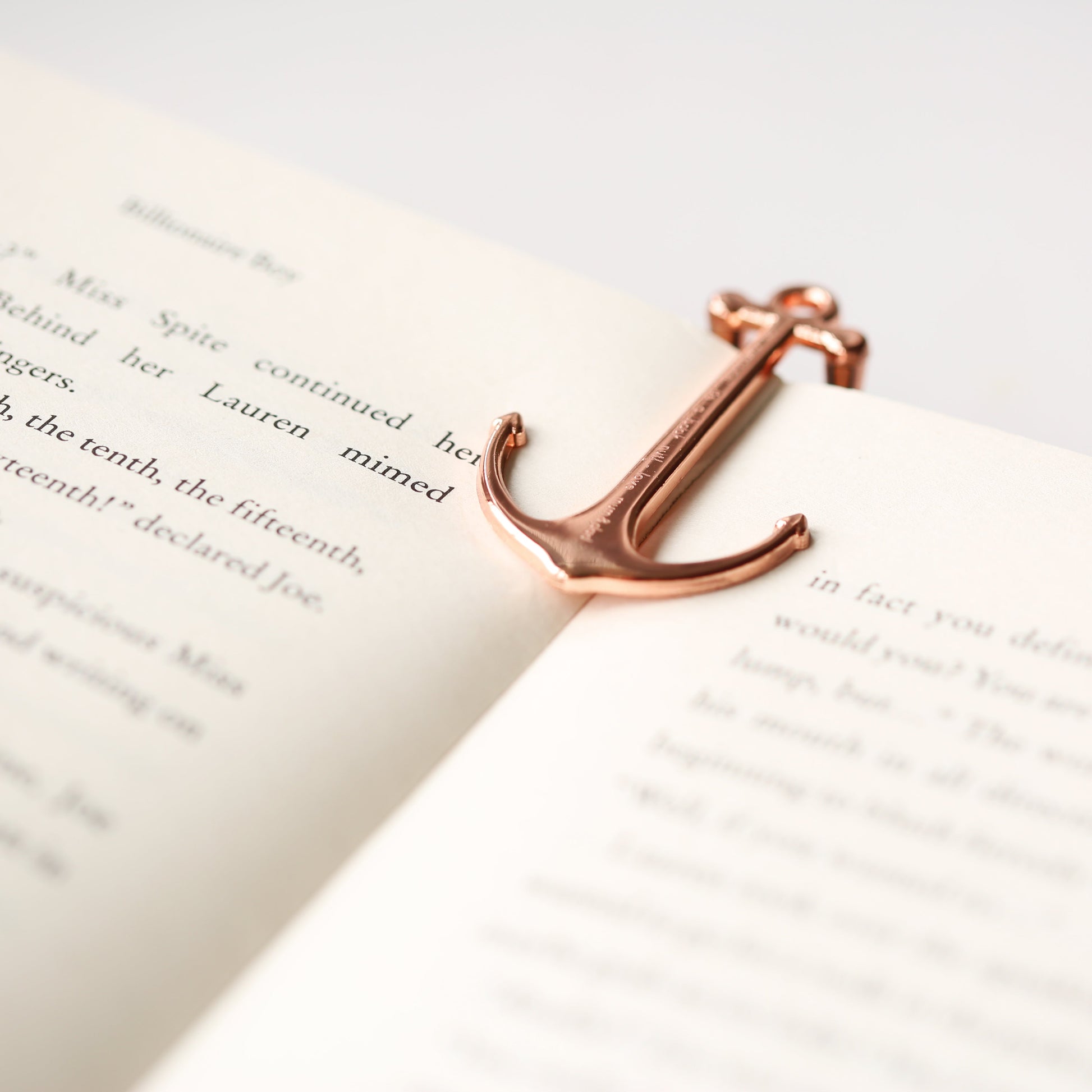 Personalized Book Anchor - Book Anchor - Gold & Rose Gold 