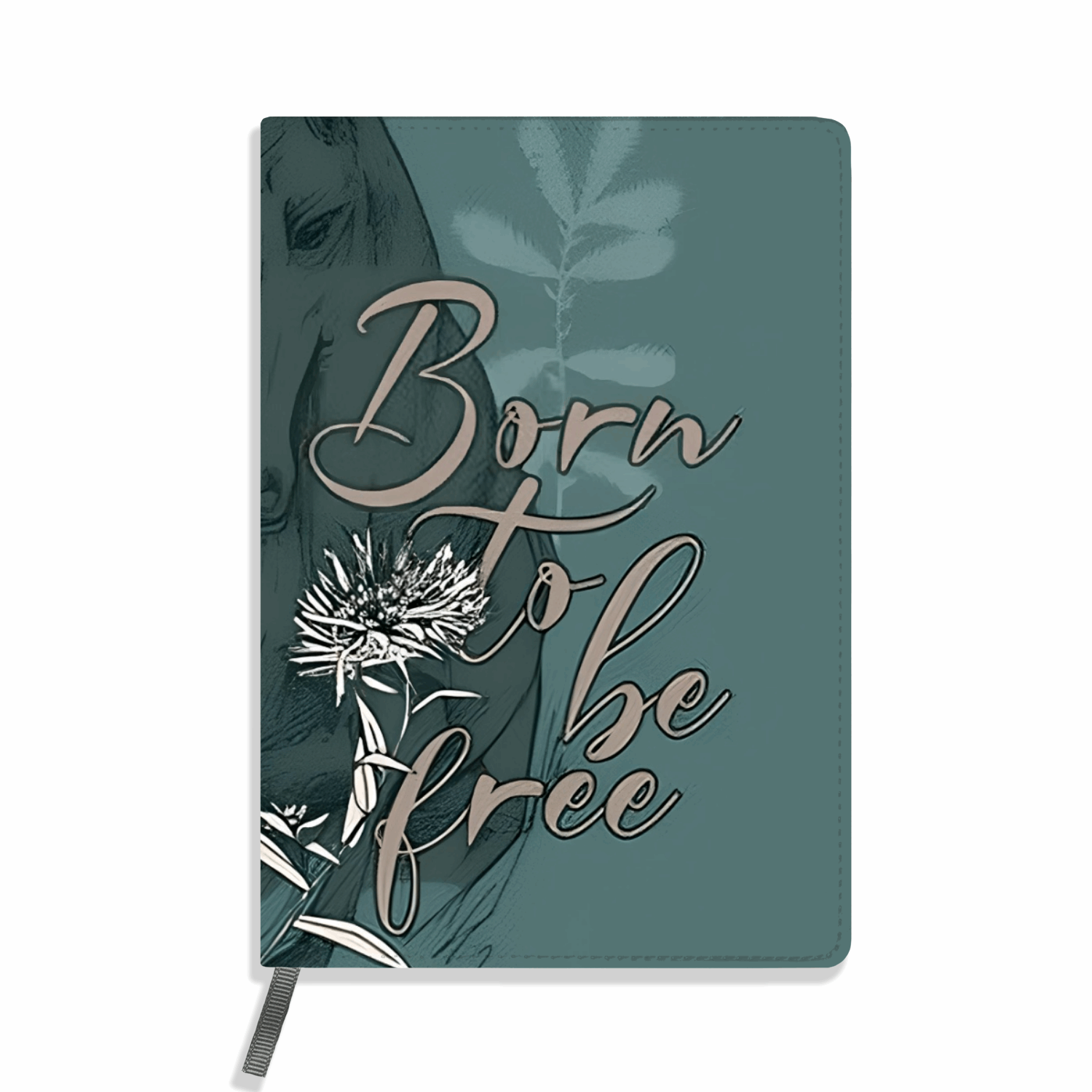 Personalized Notebook/Journals - Born To Be Free Leather Journal 
