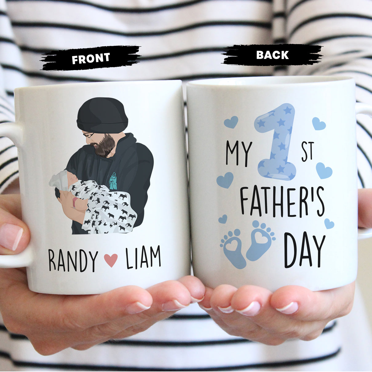 Personalized Mugs - Personalized 1st Fathers Day Mug 