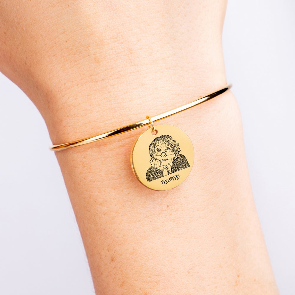 Personalized Human Portrait Bangle - GiftsofaKind