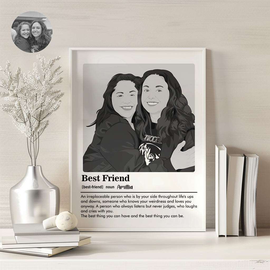 Personalized Wall Print - Custom Defined Best Friends Portrait 