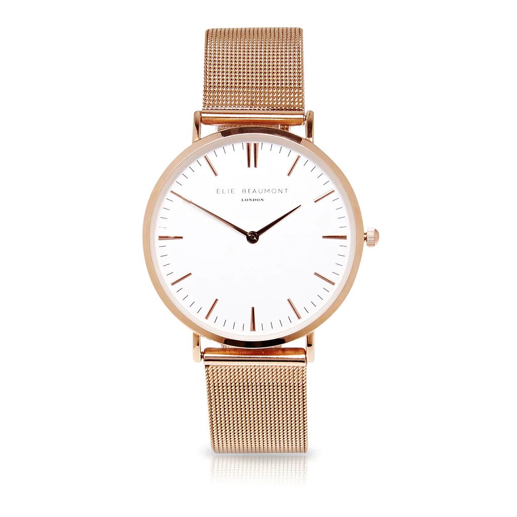 Personalized Ladies' Watches - Ladies Personalized Watch In Rose Gold - Round 