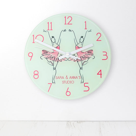 Personalized Graceful Ballet Dancer Wall Clock