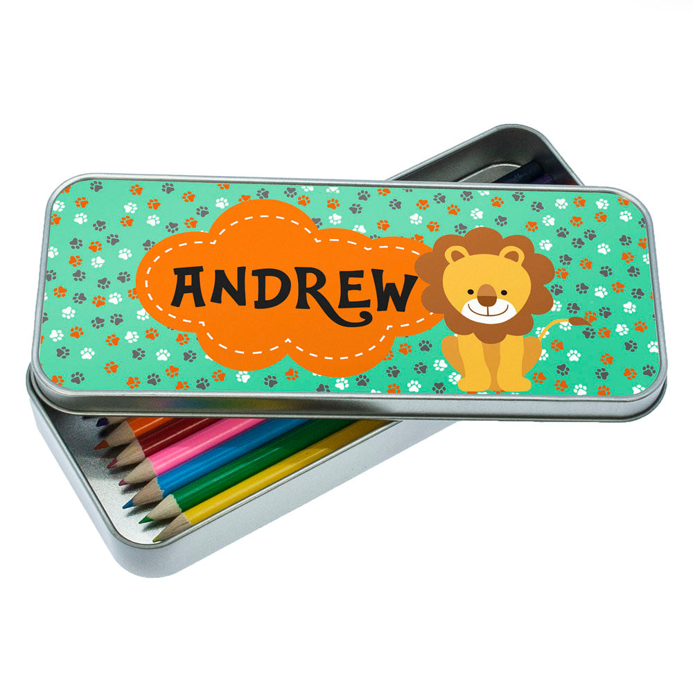 Personalized Pencil Cases - Happy Lion Pencil Case 
