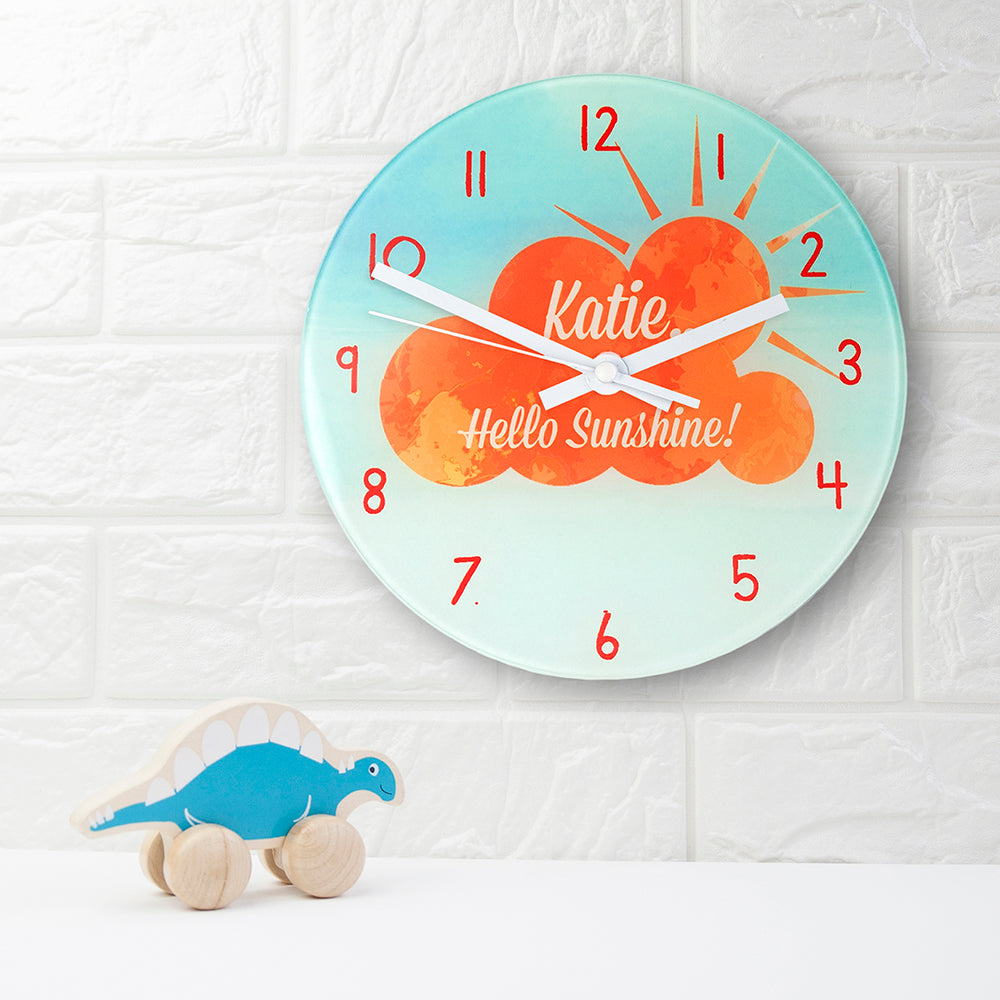 Personalized Clocks - Personalized Hello Sunshine Wall Clock 