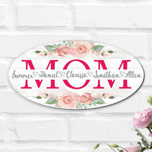 Custom Mom Sign With Children's Names