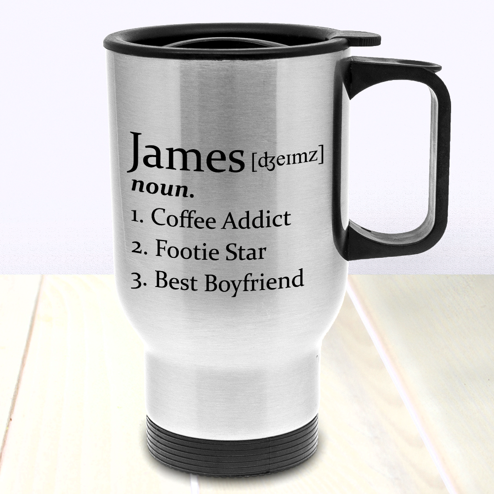 Personalized Definition Stainless Steel Travel Mug - GiftsofaKind