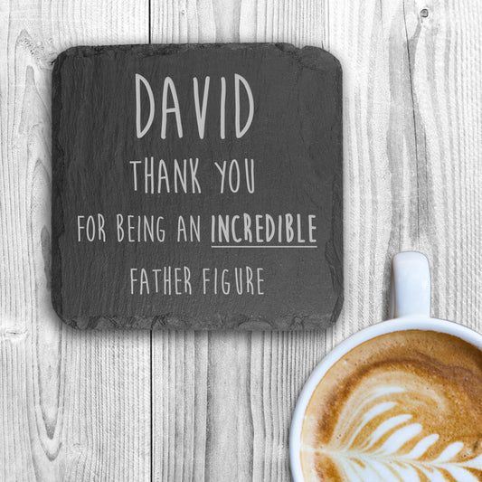 Incredible Father Figure Square Slate Keepsake