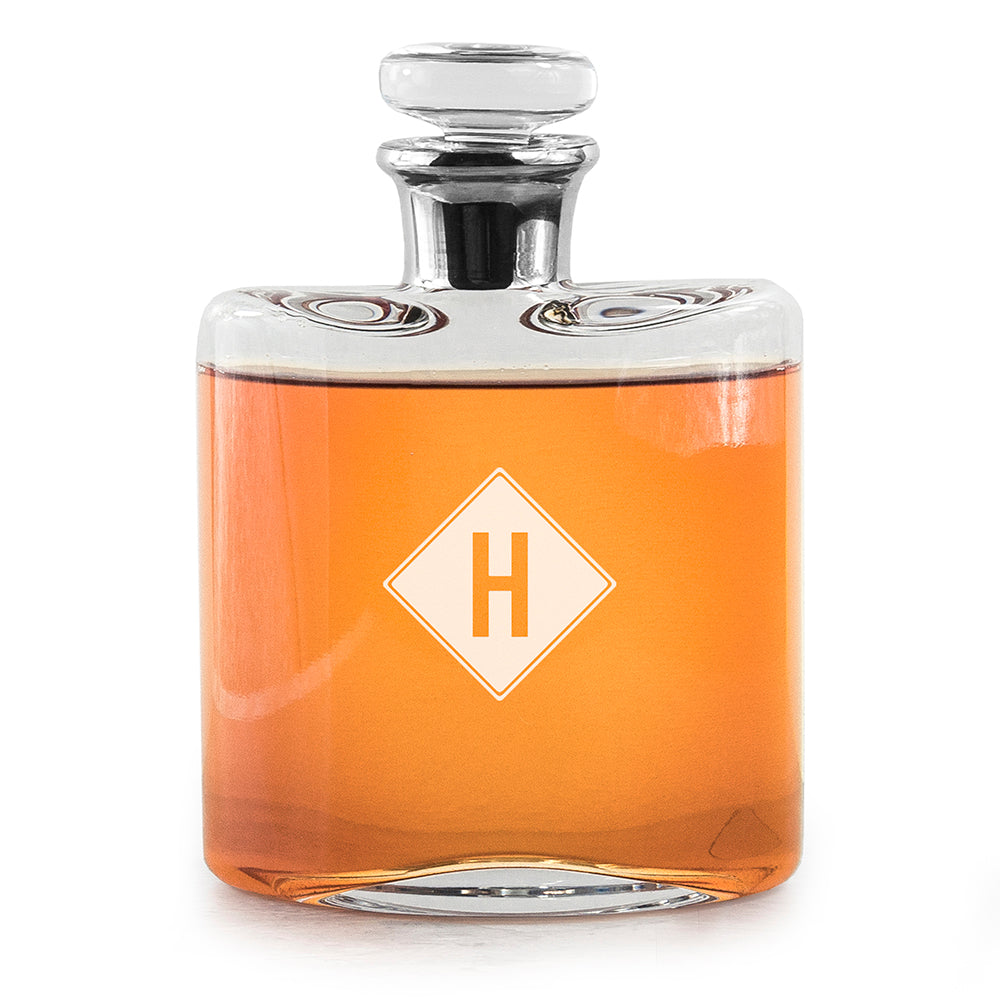 Personalized LSA Glassware - Monogrammed Platinum Necked Whisky Decanter 