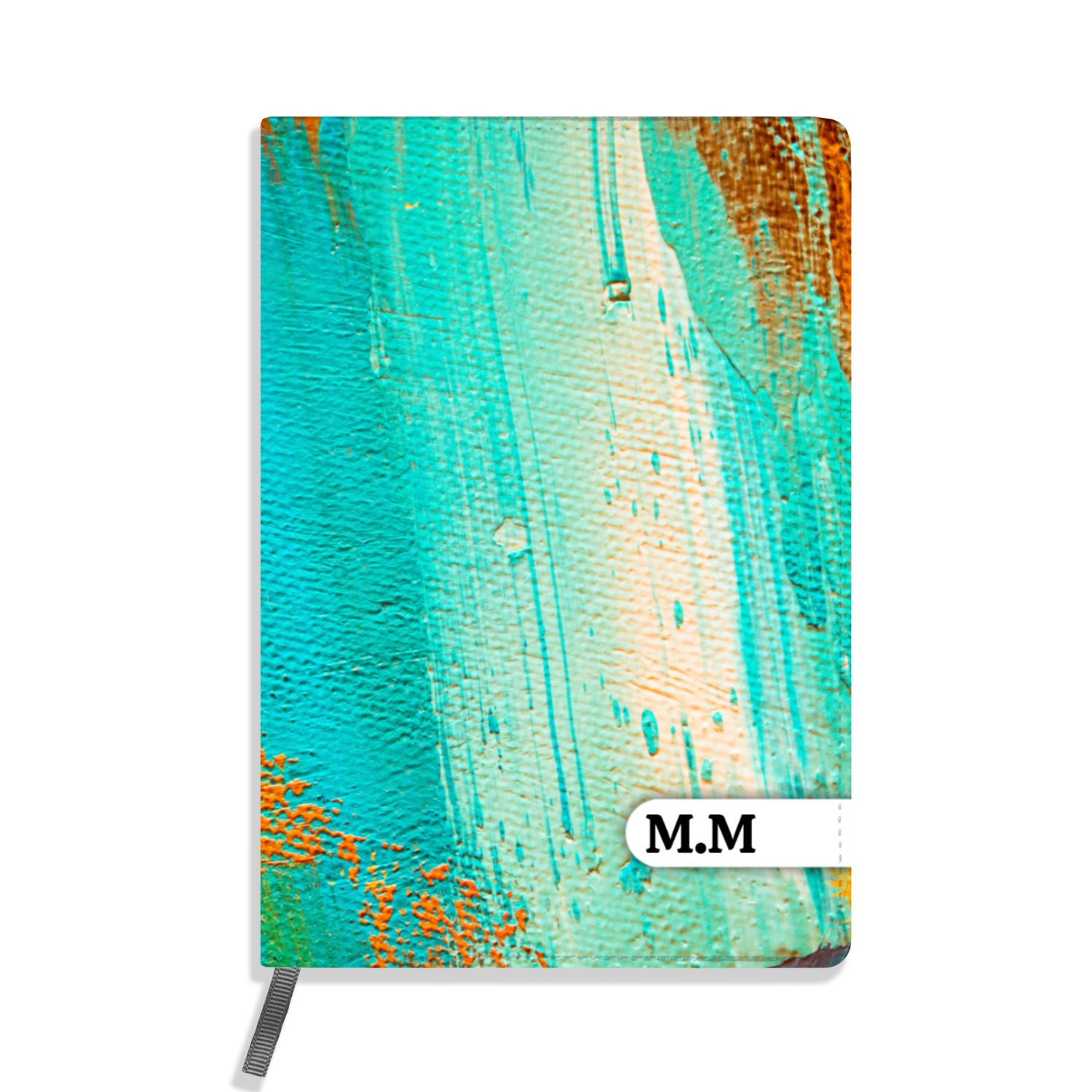 Personalized Notebook/Journals - Oil Painting Explosion - Personalized Monogram A5 Notebook 
