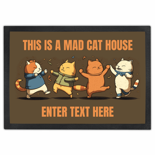 Custom Doormat - Mad Cat House