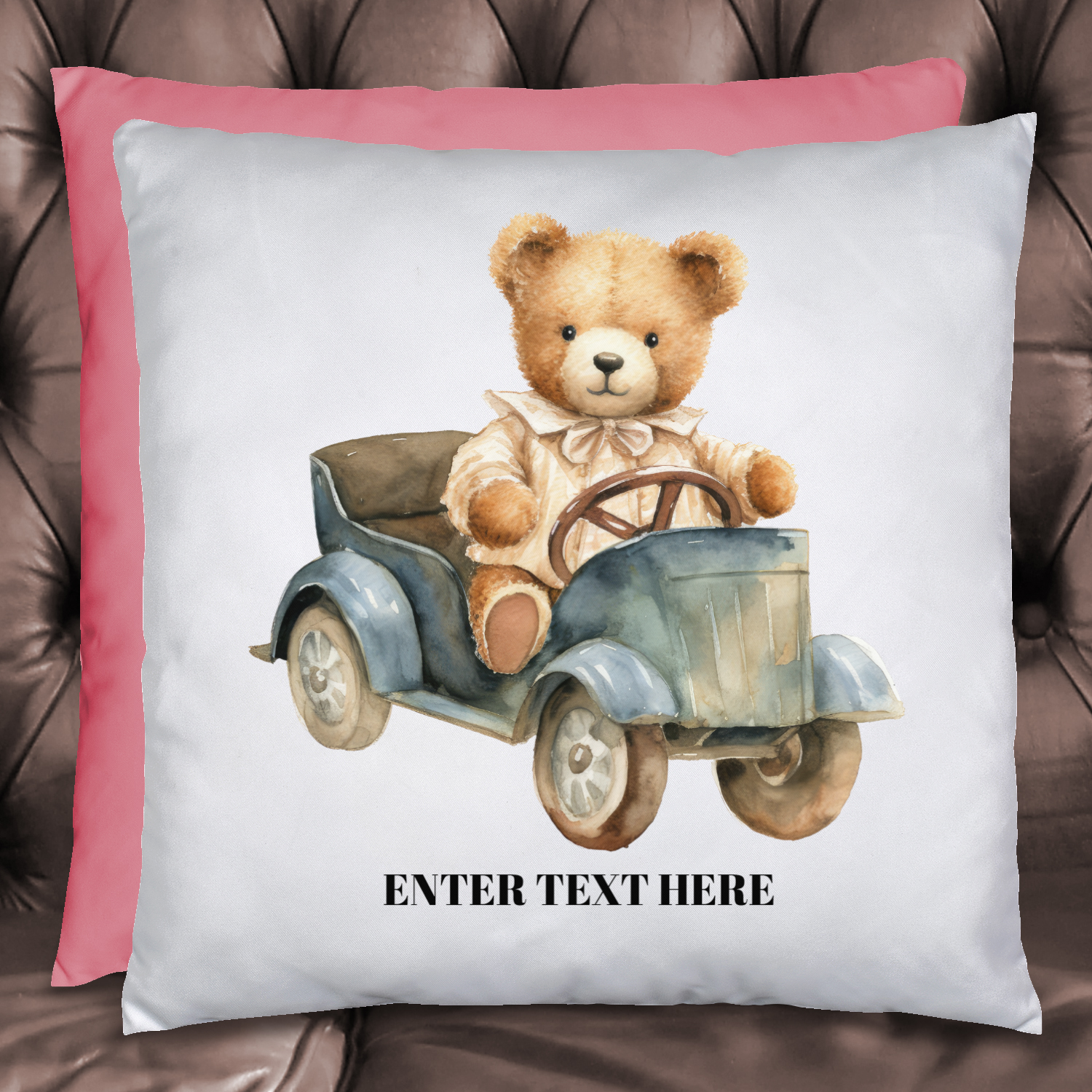 Personalized Throw Pillow - Personalized Teddy Bear Pillow 