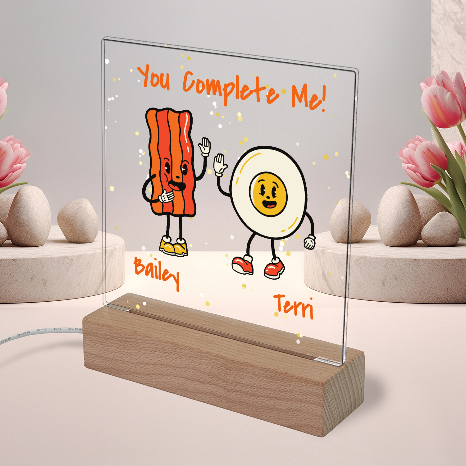 Personalized Acrylic Plaques - Egg & Bacon Custom Acrylic Plaque 