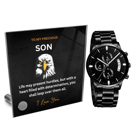 Gift To My Son: Chronograph Watch +  Message Display
