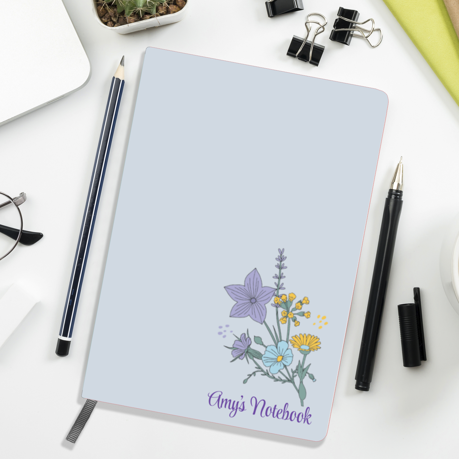 Personalized Notebook/Journals - Personalized Floral Journal 