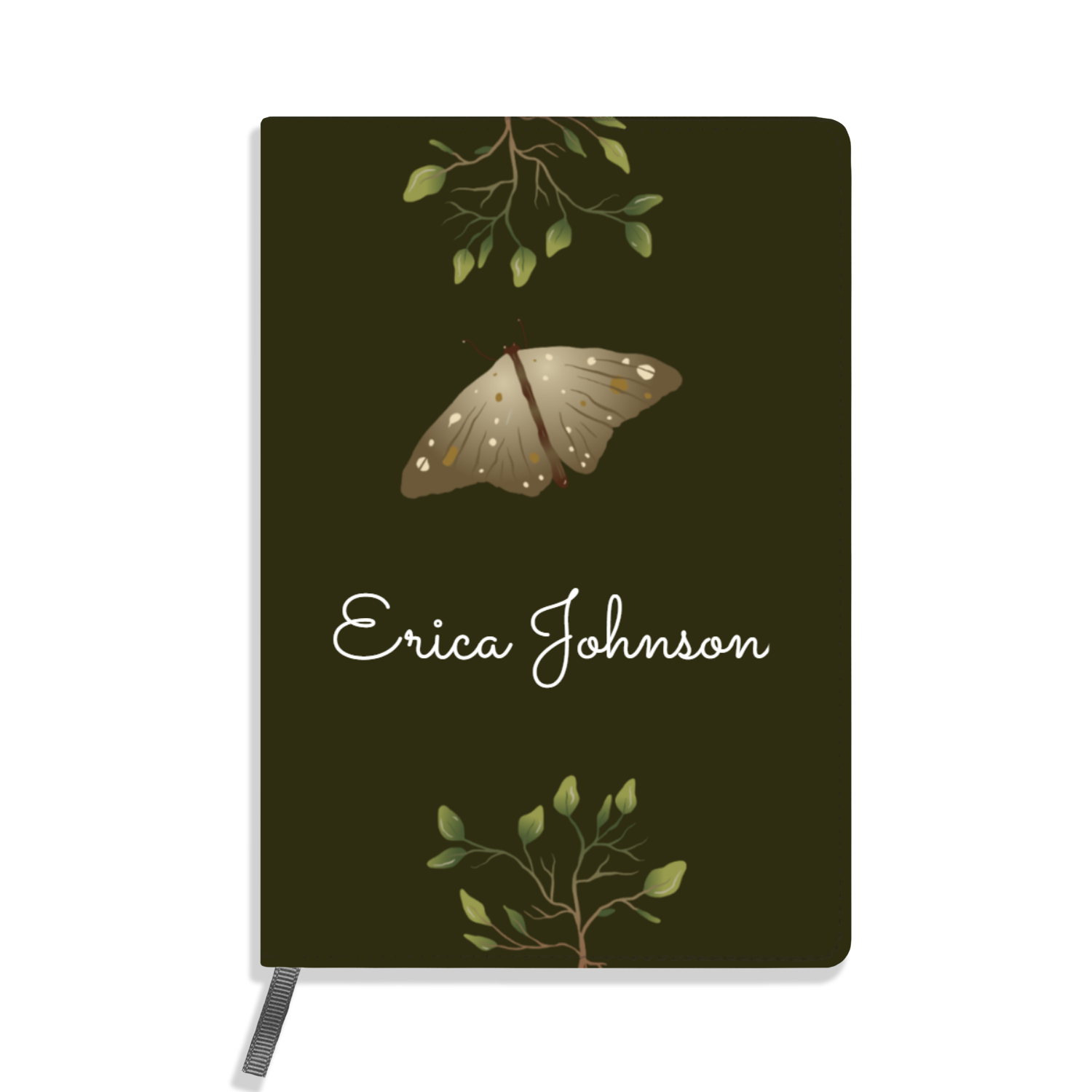 Personalized Notebook/Journals - Personalized Butterfly Leather Journal 
