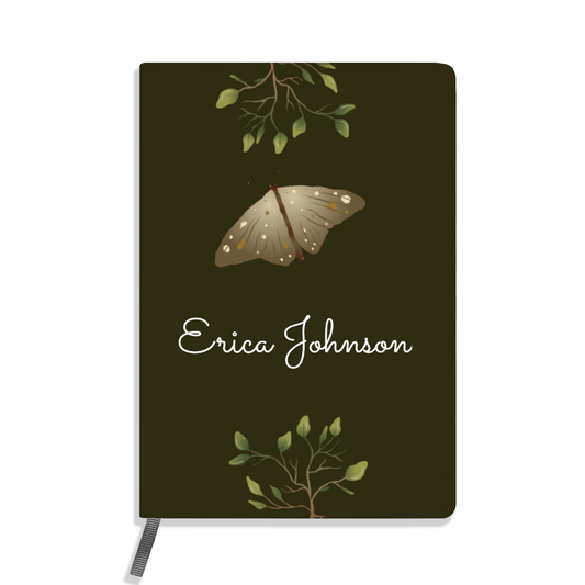 Personalized Butterfly Leather Journal
