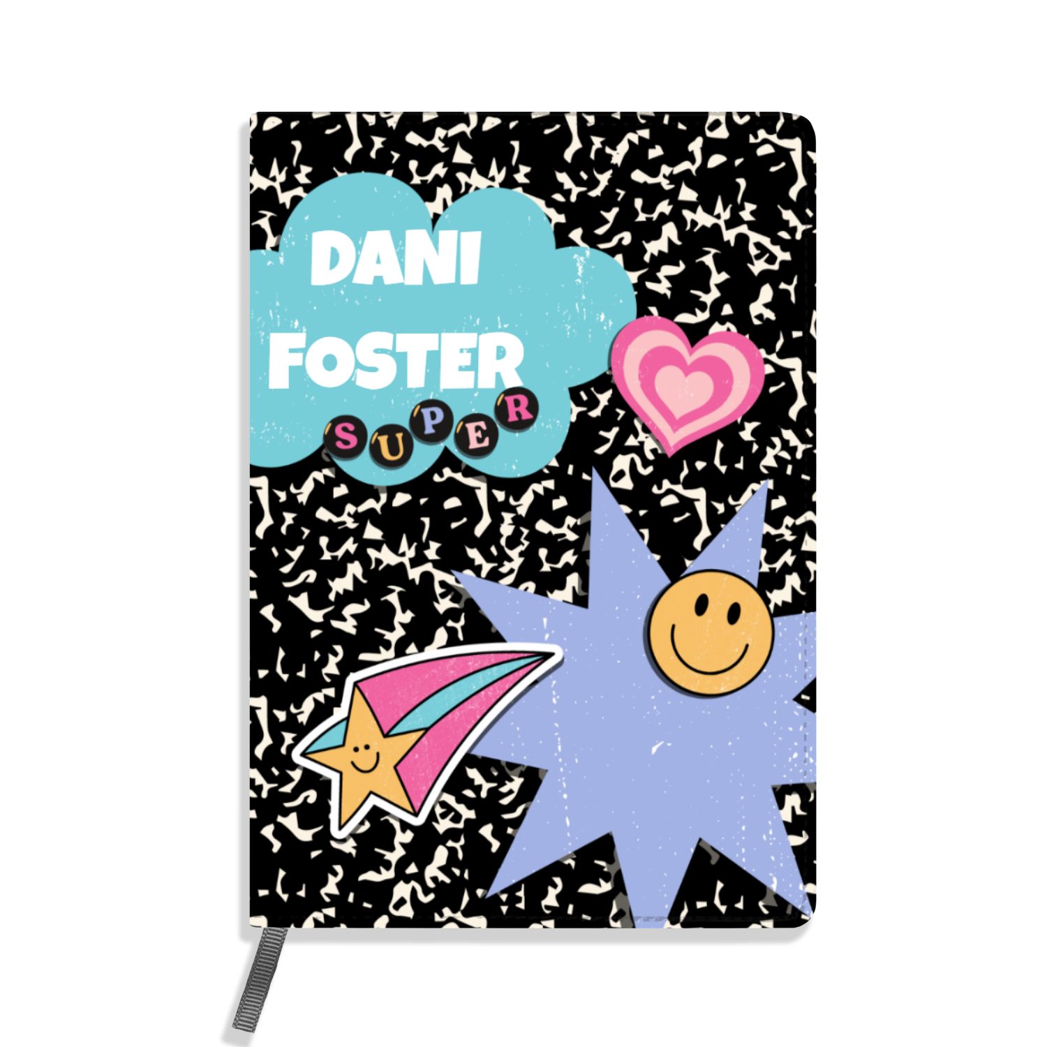 Personalized Notebook/Journals - Fun Patchwork Leather Notebook For Kids 