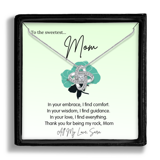 Love Knot Necklace + Custom Mom Card