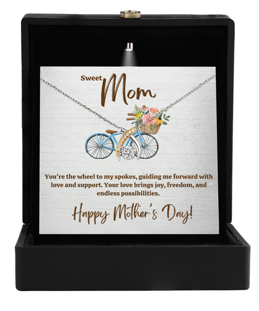 Mom Jewelry + Card - Wheel to my Spokes